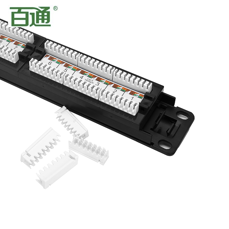六类非屏蔽24口整体式配线架_网络配线架_广东百通线缆科技有限公司